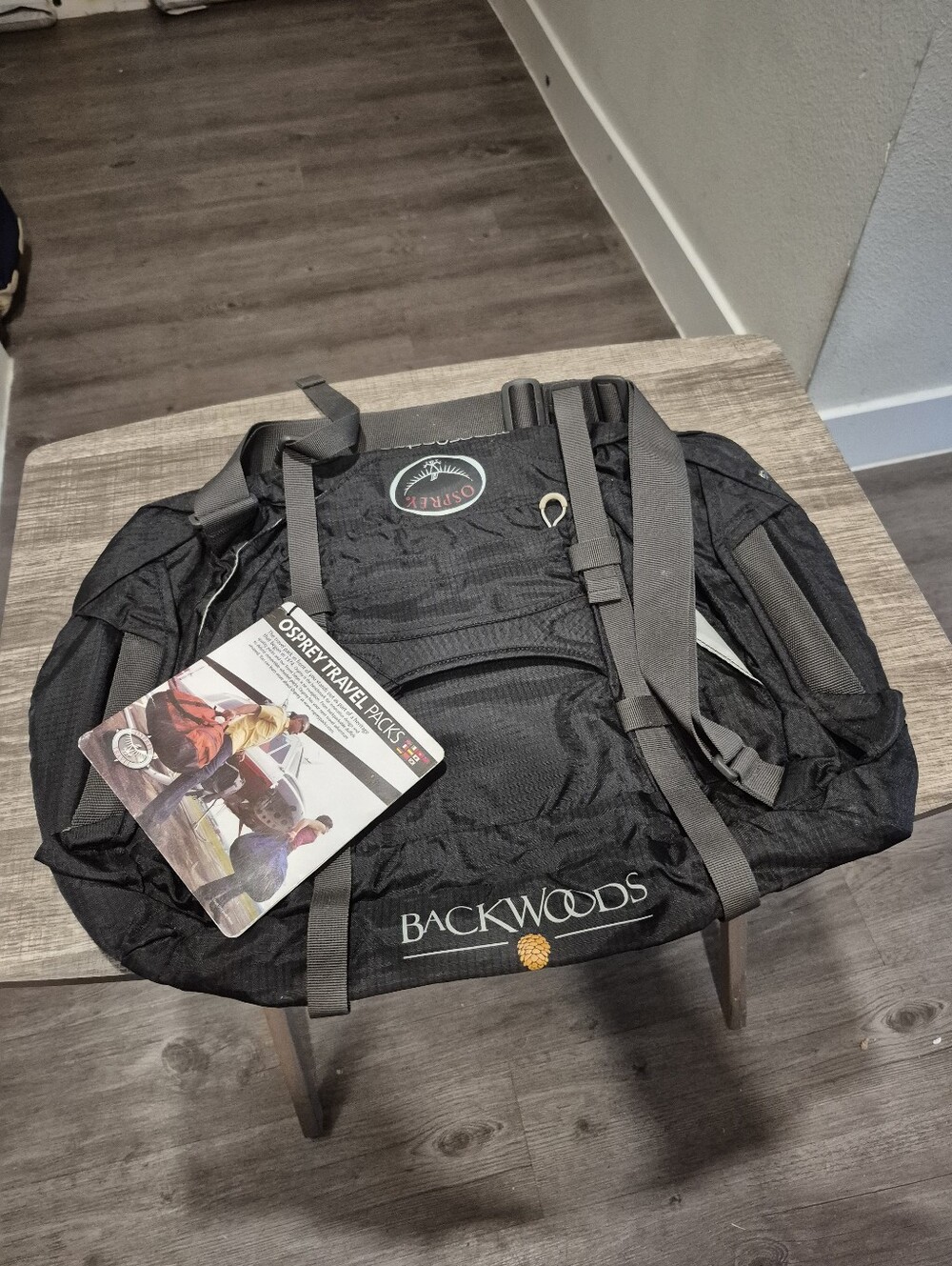 Osprey Transporter 30 Duffel Bag 30L Black Backwoods NWT New w Tags